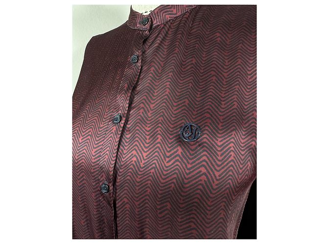 Armani Jeans Hemd Polyester Mehrfarbig Größe 42 Mehrfarben - Ansicht 3