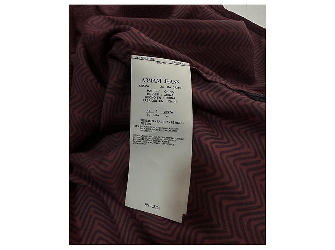 Armani Jeans Hemd Polyester Mehrfarbig Größe 42 Mehrfarben - Ansicht 9