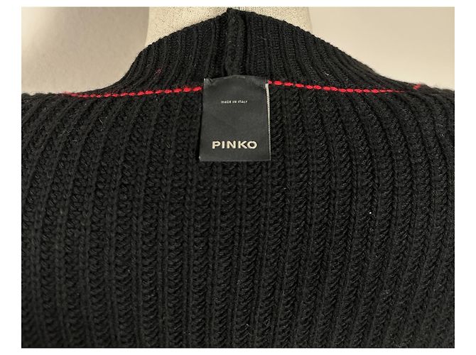 Pinko Strickjacke Schwarz Kaschmir Wolle - Ansicht 4