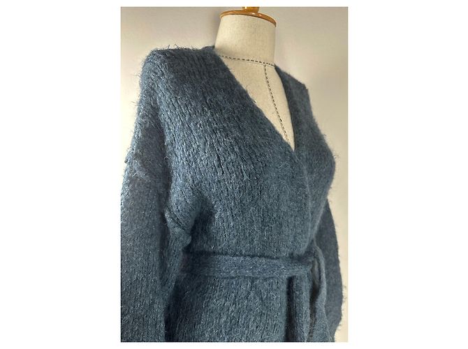 American Vintage Strickjacke Grau Wolle Mohair - Ansicht 3