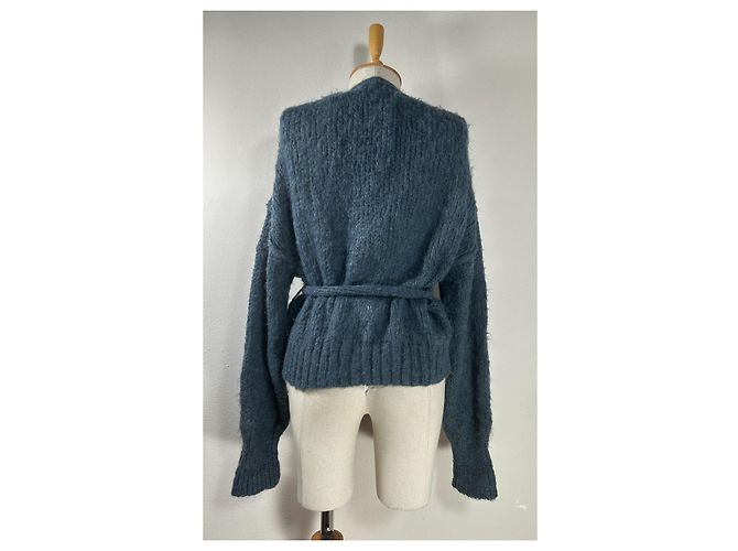 American Vintage Strickjacke Grau Wolle Mohair - Ansicht 4