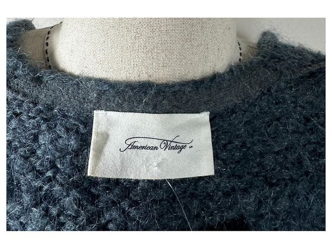 American Vintage Strickjacke Grau Wolle Mohair - Ansicht 5