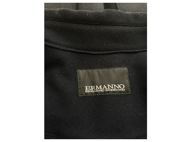 Abrigo de lana Ermanno Scervino Azul marino - vista 14