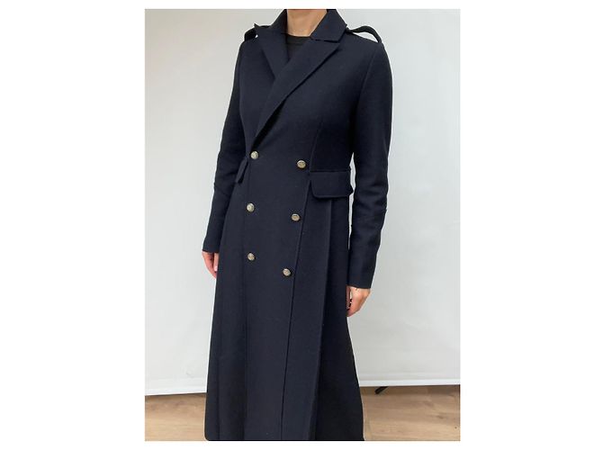Abrigo de lana Ermanno Scervino Azul marino - vista 2