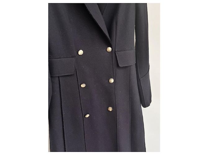 Abrigo de lana Ermanno Scervino Azul marino - vista 5