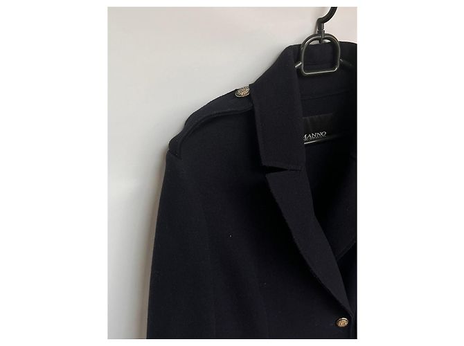 Abrigo de lana Ermanno Scervino Azul marino - vista 6