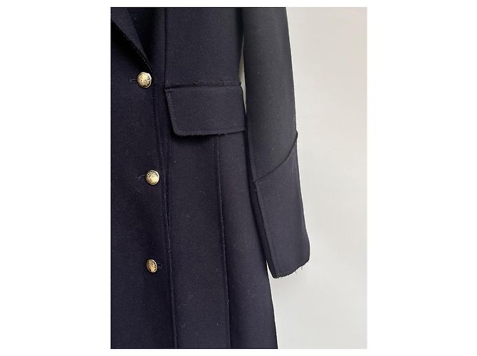 Abrigo de lana Ermanno Scervino Azul marino - vista 7