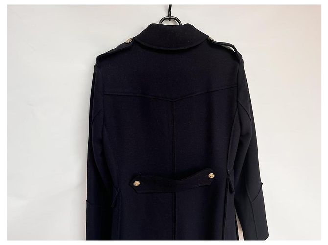 Abrigo de lana Ermanno Scervino Azul marino - vista 8