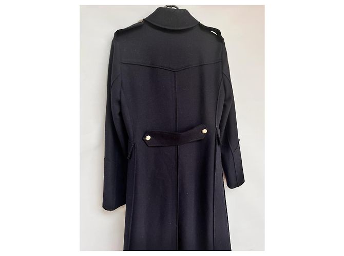 Abrigo de lana Ermanno Scervino Azul marino - vista 9