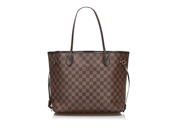 Neverfull Sacs à main LOUIS VUITTON Marron - vue 3