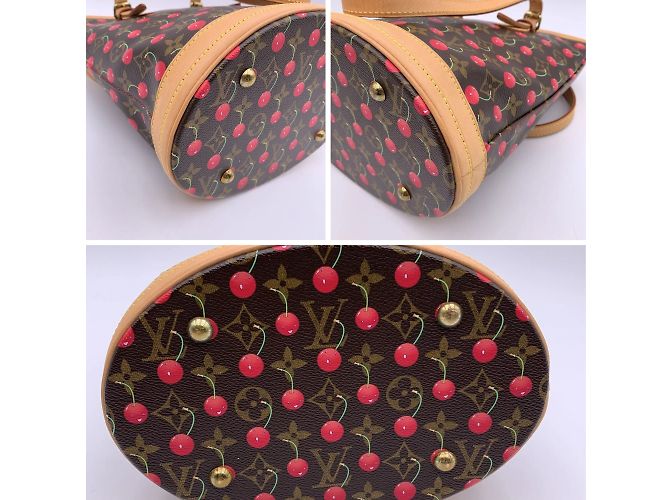 Borsa tote Louis Vuitton Murakami Cerises Marrone - vista 8