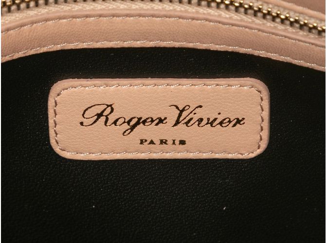 Borsa a tracolla con motivo geometrico Roger Vivier beige - vista 6
