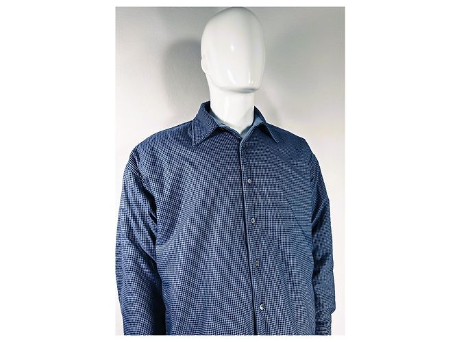 Acne Studios Oddy Wendbare wattierte Hemdjacke Blau Kariert - Ansicht 3
