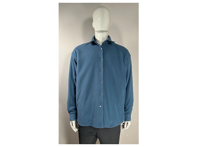 Acne Studios Oddy Wendbare wattierte Hemdjacke Blau Kariert - Ansicht 8