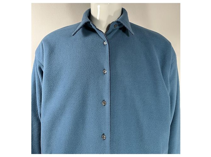 Acne Studios Oddy Wendbare wattierte Hemdjacke Blau Kariert - Ansicht 9