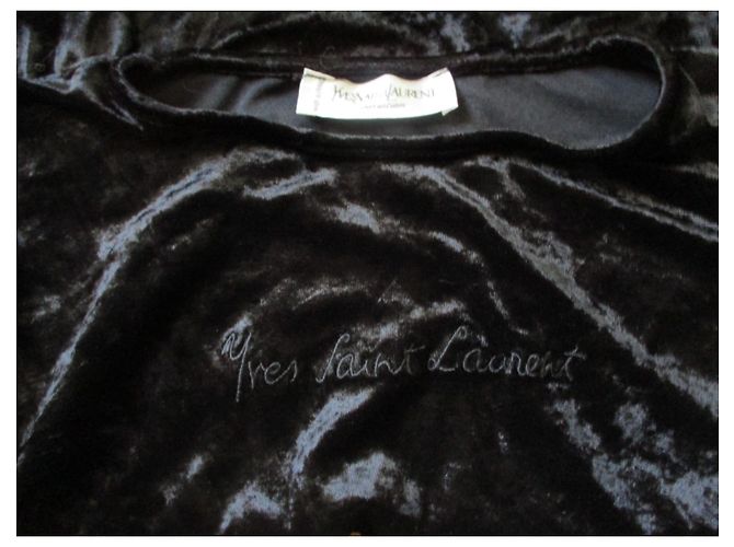Yves Saint Laurent Velvet top, taille 38/40. Black - view 4