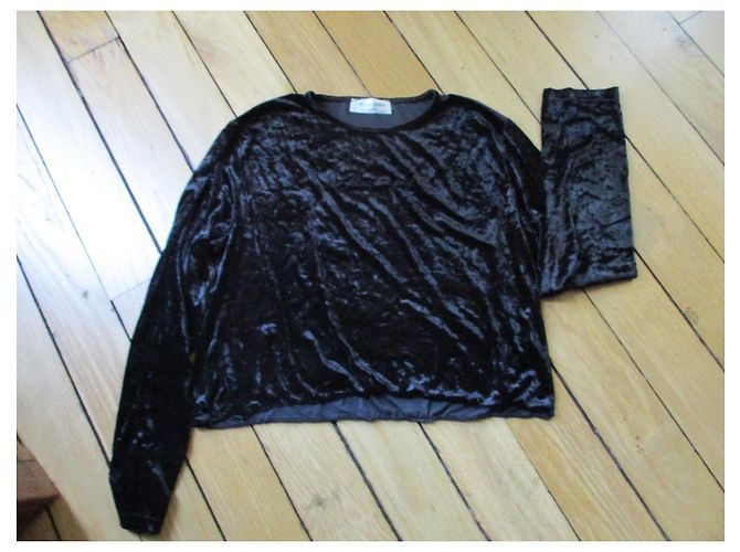 Yves Saint Laurent Velvet top, taille 38/40. Black - view 5