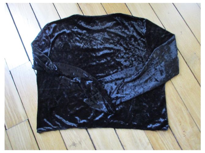 Yves Saint Laurent Velvet top, taille 38/40. Black - view 6
