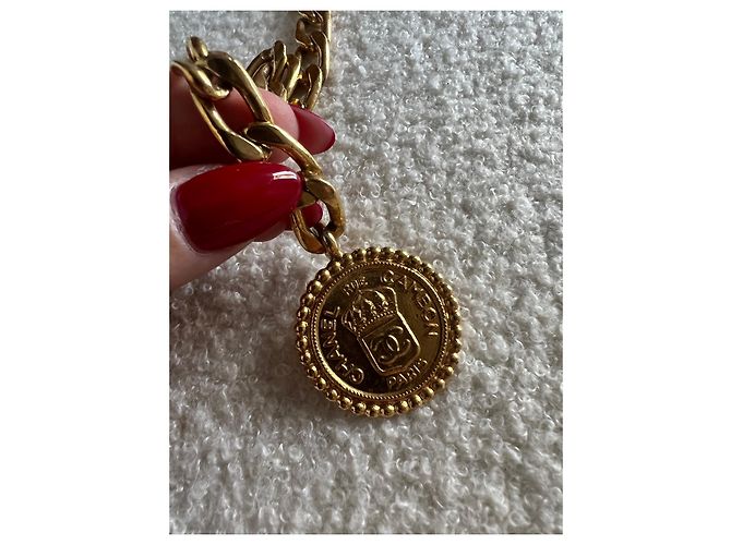 Cambon Chanel Cadena de medallón dorada Dorado - vista 3