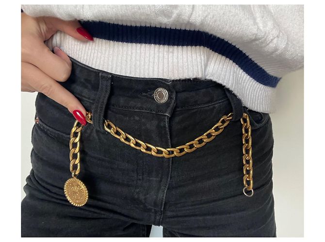 Cambon Chanel Cadena de medallón dorada Dorado - vista 5