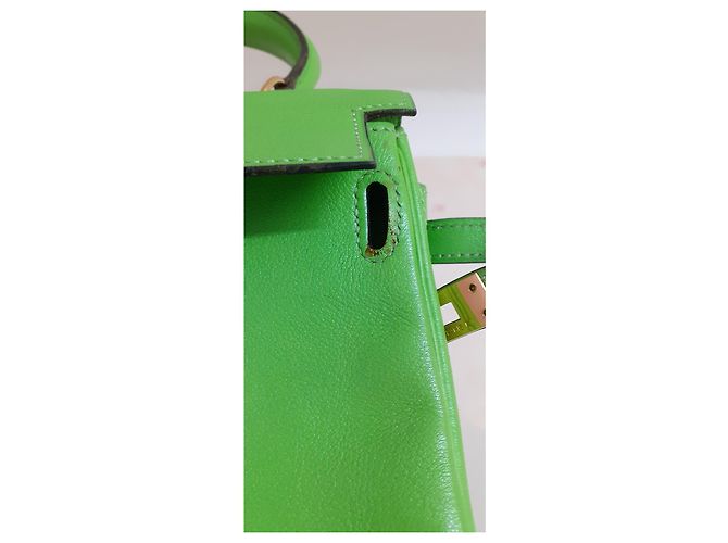 Hermès Hermes Mini Kelly 20 cm Vert Cru Ghw Verde chiaro - vista 10