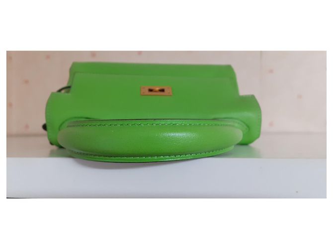 Hermès Hermes Mini Kelly 20 cm Vert Cru Ghw Verde chiaro - vista 11