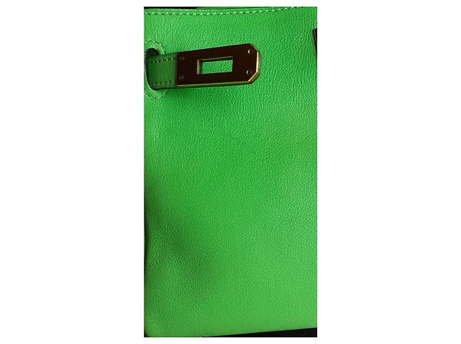 Hermès Hermes Mini Kelly 20 cm Vert Cru Ghw Verde chiaro - vista 12