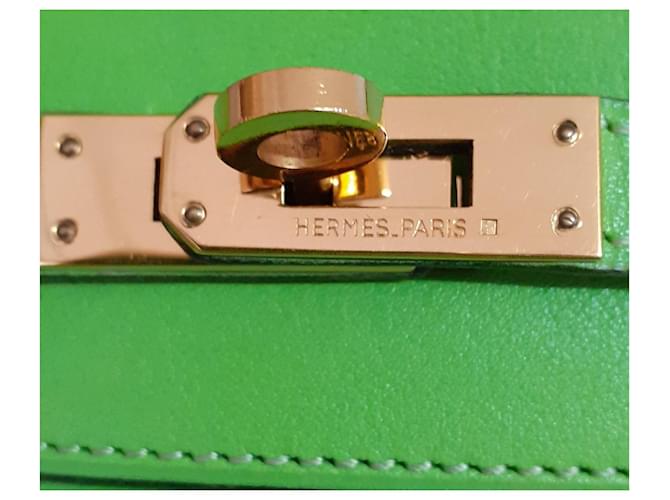 Hermès Hermes Mini Kelly 20 cm Vert Cru Ghw Verde chiaro - vista 2