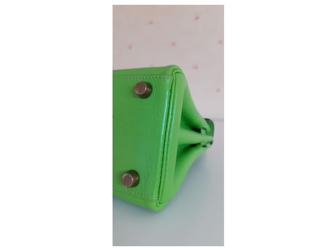 Hermès Hermes Mini Kelly 20 cm Vert Cru Ghw Verde chiaro - vista 6