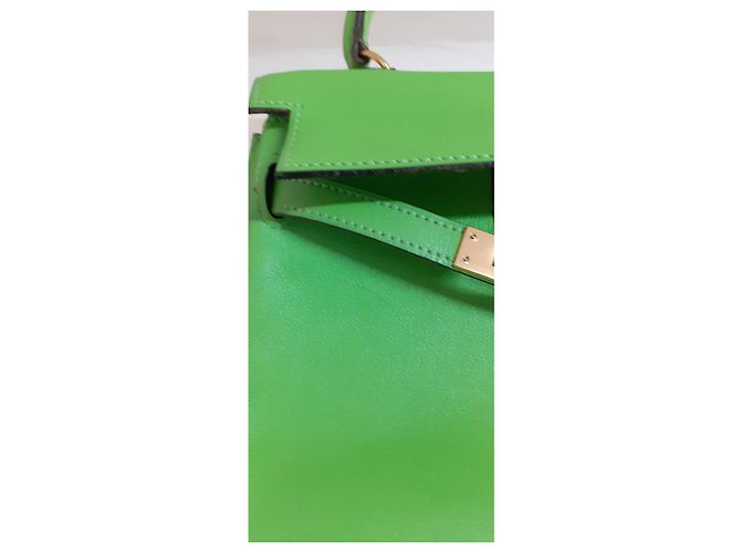 Hermès Hermes Mini Kelly 20 cm Vert Cru Ghw Verde chiaro - vista 9