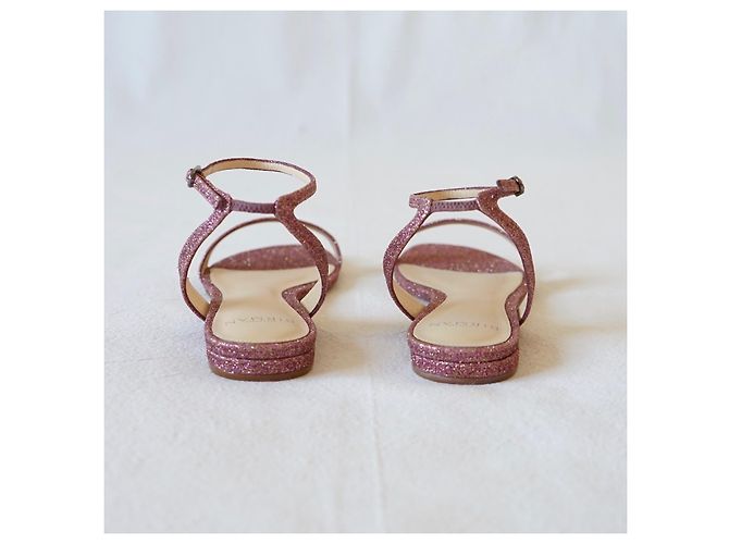 Sandali bassi Alexandre Birman in pelle rosa glitterati - vista 5