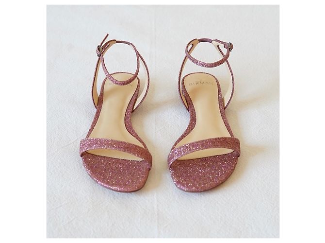 Sandali bassi Alexandre Birman in pelle rosa glitterati - vista 6