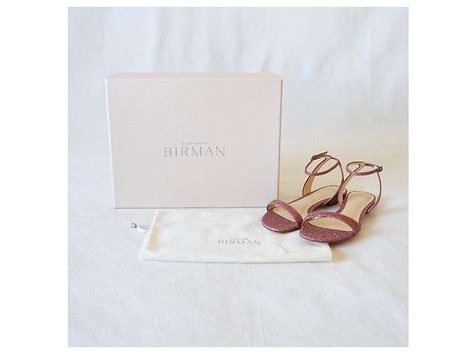 Sandali bassi Alexandre Birman in pelle rosa glitterati - vista 7