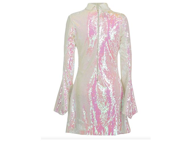 Autre Marque Halpern-Pailletten-Minikleid Pink Weiß Mehrfarben - Ansicht 2
