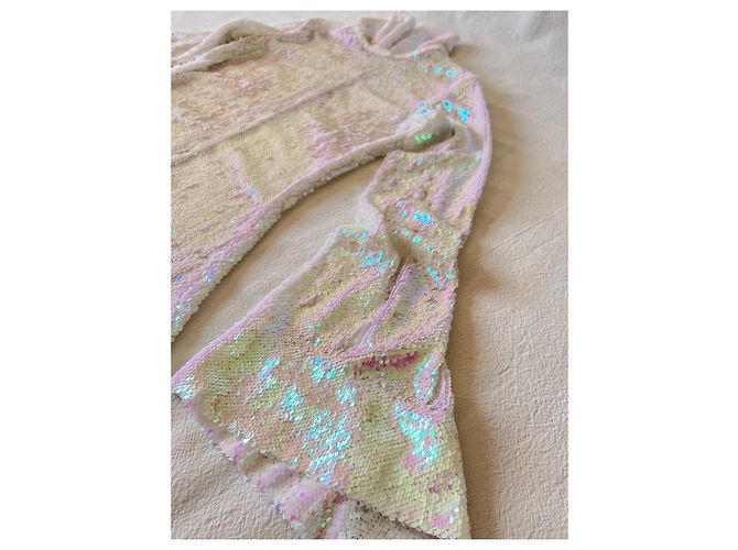 Autre Marque Halpern-Pailletten-Minikleid Pink Weiß Mehrfarben - Ansicht 4