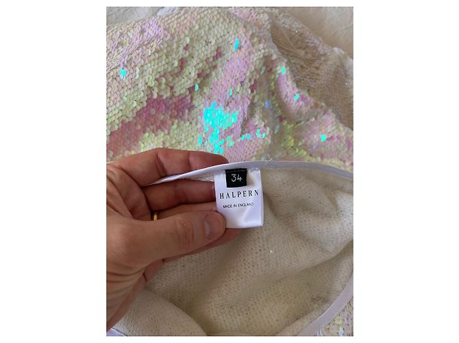 Autre Marque Halpern-Pailletten-Minikleid Pink Weiß Mehrfarben - Ansicht 6