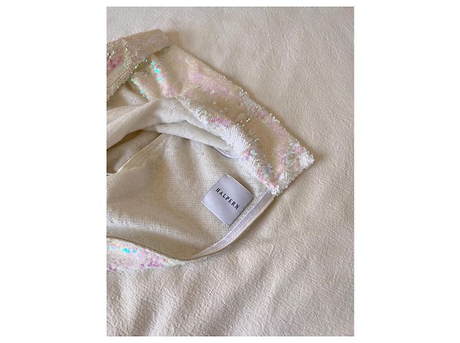 Autre Marque Halpern-Pailletten-Minikleid Pink Weiß Mehrfarben - Ansicht 7