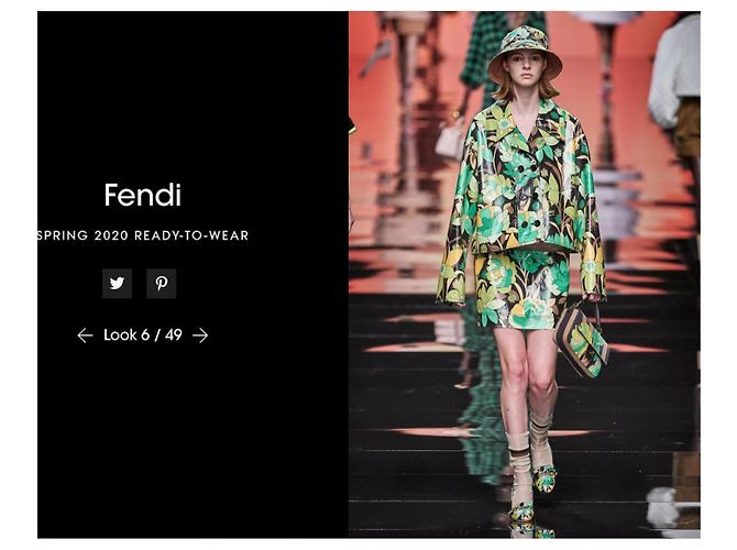 Fendi Primavera 2020 falda de pasarela Multicolor - vista 8