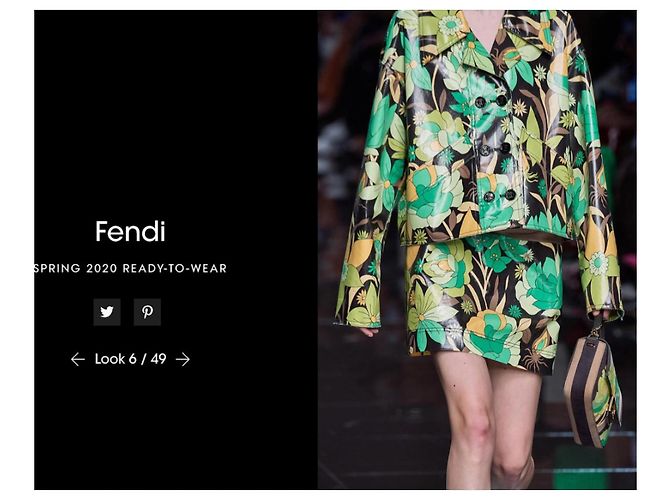 Fendi Primavera 2020 falda de pasarela Multicolor - vista 9