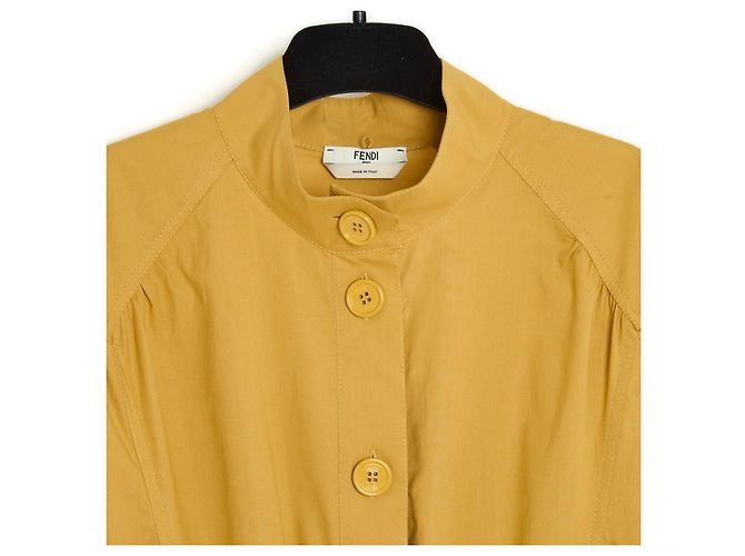 Fendi Karl Lagerfeld 2019 Saffron dress FR40 Jaune - vue 6