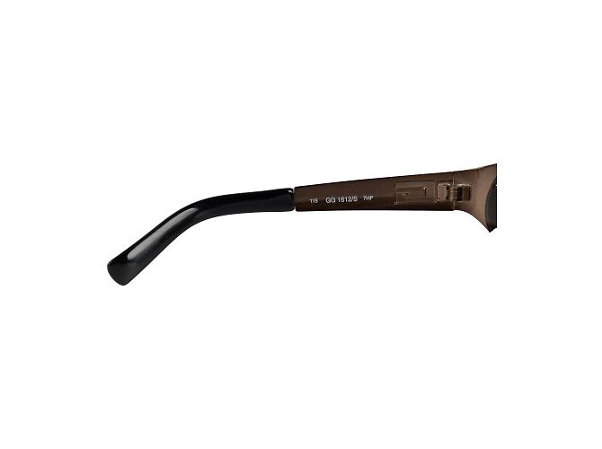 Gucci Metallic Shield Sonnenbrille Braun - Ansicht 6