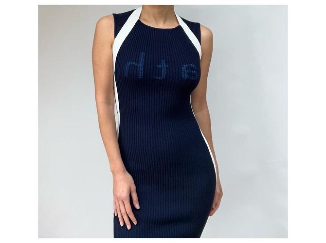 Vestido Pinko azul de viscosa - vista 2