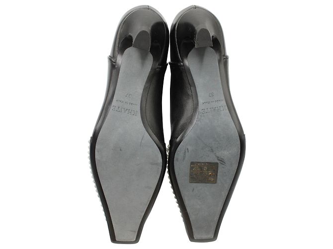 Stivaletti Khaite Dallas decorati con cristalli in pelle nera - vista 7