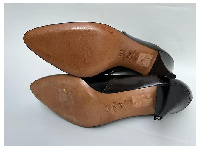 Saltos Pollini de couro marrom preto tamanho 41 - vista 10