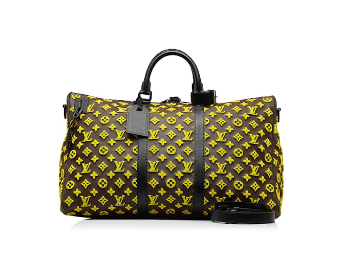 Keepall LOUIS VUITTON Sacs de voyage Jaune - vue 15