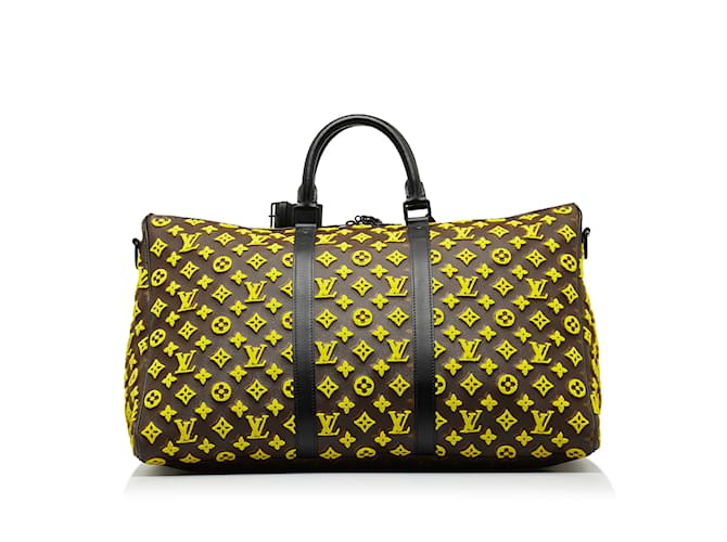 Keepall LOUIS VUITTON Sacs de voyage Jaune - vue 3