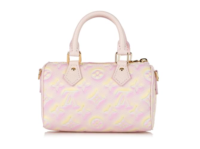 Speedy Sacs à main LOUIS VUITTON Rose - vue 3