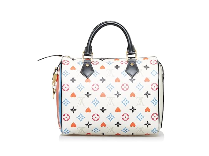 Speedy Sacs à main LOUIS VUITTON Blanc - vue 3