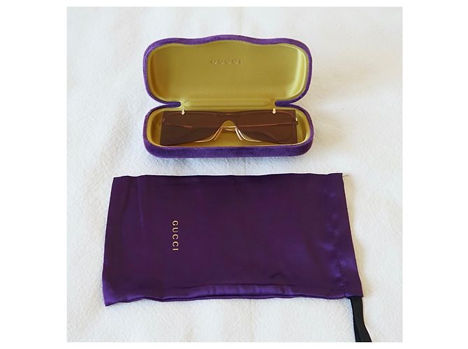 Occhiali da sole Gucci Flip Up Rosa e Oro Metallo D'oro - vista 8