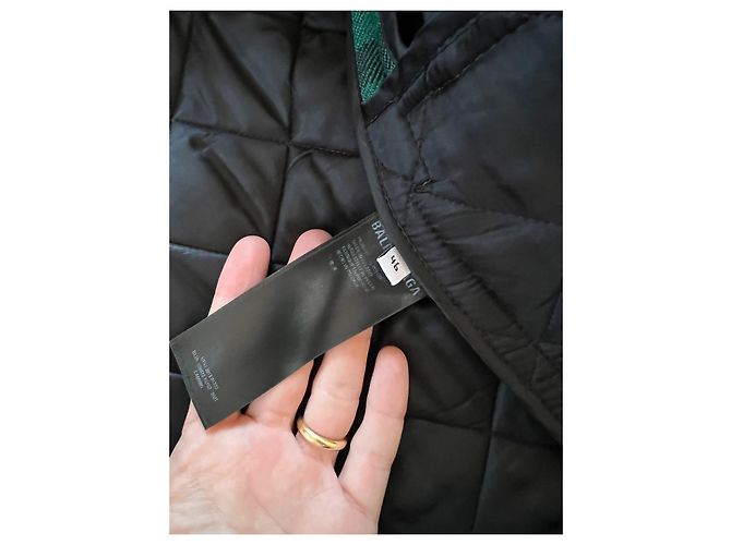 Sobrecamisa Balenciaga Acolchoada Xadrez Verde de Lã - vista 11
